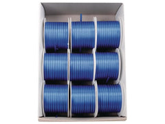 GOLDINA | Doppelsatin-Band 3 mm | Spule à 10 m, mittelblau