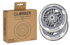 Globber | Light-Up Wheel Set | 121mm | White