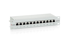 equip 10 Patchpanel: 12 Port, 1HE, grau