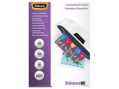 Fellowes | Laminierfolien A4, 80 Mikron | 100 Stück, matt