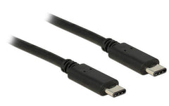 USB2.0-Kabel TypC-TypC: 0.5m, schwarz