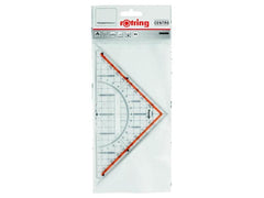 Rotring | Geo-Dreieck Hypotenuse 23cm | Skalierung mit Griff, glasklar