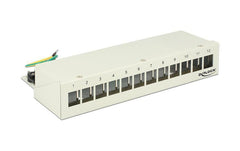 12-Port Desktop Patchpanel, Hutschienenkit