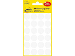Avery Zweckform | Klebepunkte 18 mm Weiss | Durchmesser 18mm, 4 Bogen/96 Etiketten