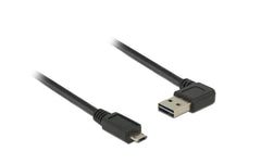 USB2.0-Kabel Easy A-MicroB: 0.5m, schwarz