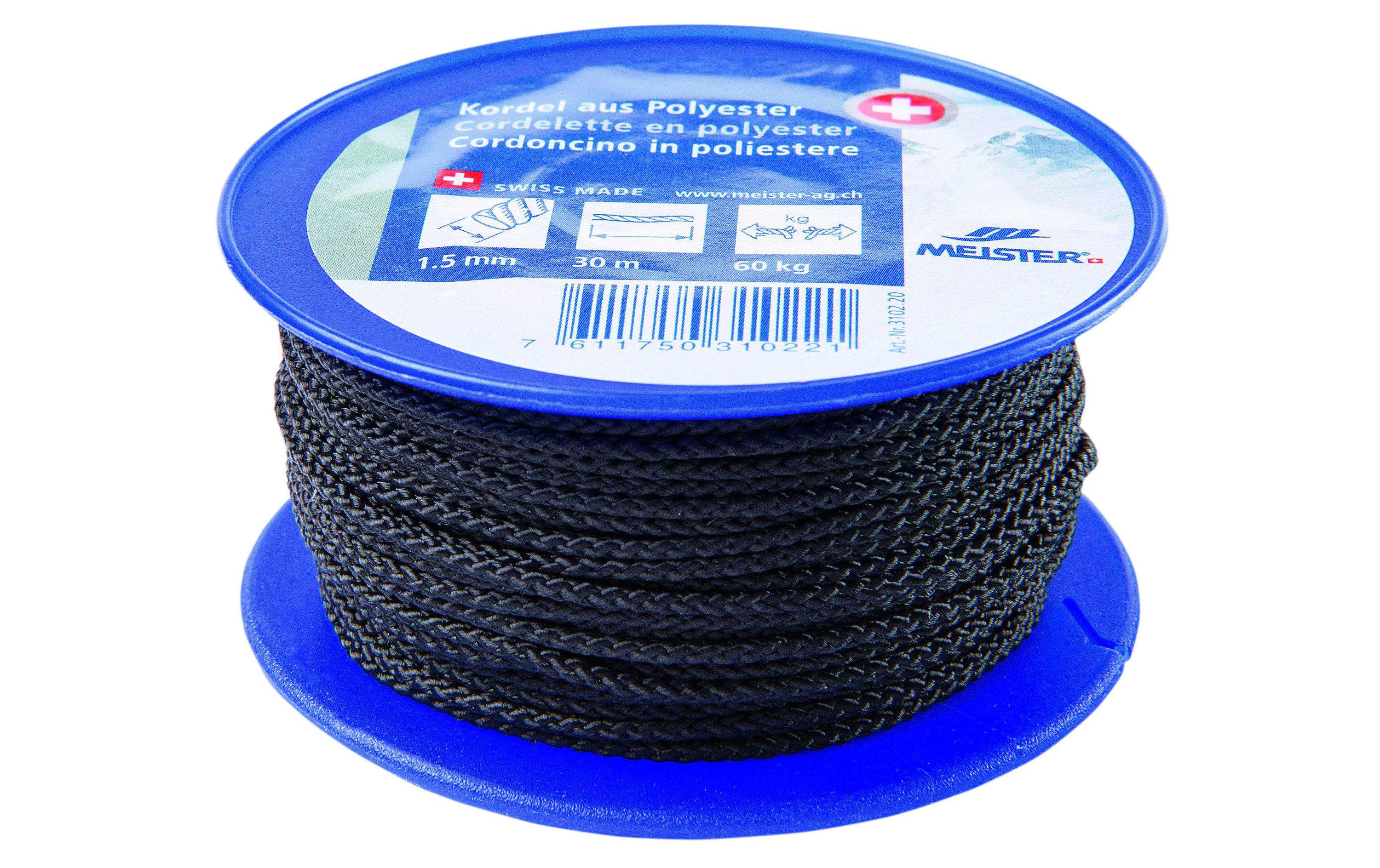 Meister, Kordel Ø 1,5 mm, 30 m, 60 kg, Schw