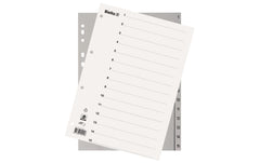 Biella | Register Vollformat aus Kunststoff | 1-15, A4, 4 Loch, 1 Stück