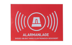 Warn Aufkleber Alarmanlage, deutsch