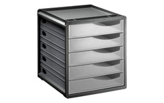 Rotho, Schubladenbox Spacebox 5 Grau
