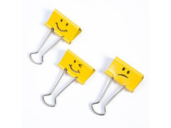 Rapesco | 32mm Emoji- Befestigungsclips | 20 Klammern, gelb