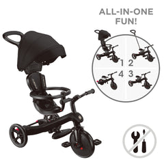 Globber Laufrad / Dreirad | Trike Explorer 4 in 1 | Schwarz
