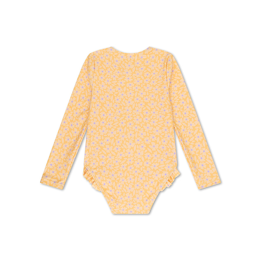 Swim Essentials | Schwimmanzug Mädchen 98/104 | Yellow flowers