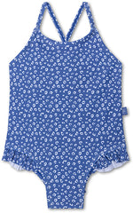 Swim Essentials | Badeanzug Mädchen 86/92 | Blue Leopard