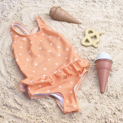 Swim Essentials | Costume da bagno bambina 74/80 | Orange Hearts