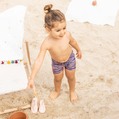 Swim Essentials | Costume da bagno per bambini | 74/80 | Blu Arancione Zebra