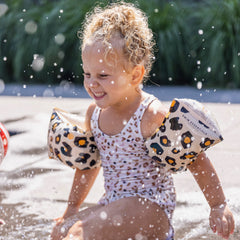 Swim Essentials | Schwimmflügel | 2-6 Jahre | Beige Leopard