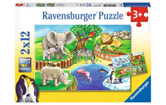 Puzzle Tiere im Zoo