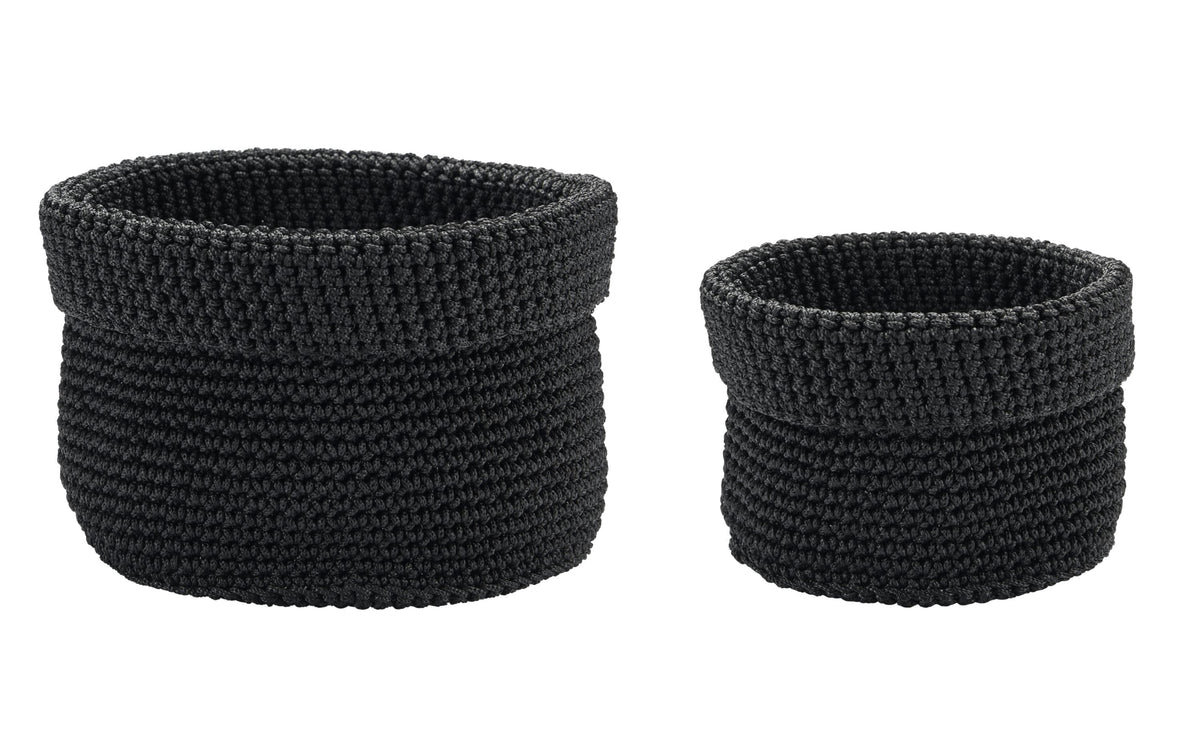 diaqua Strickkorb 2er Set, Schwarz