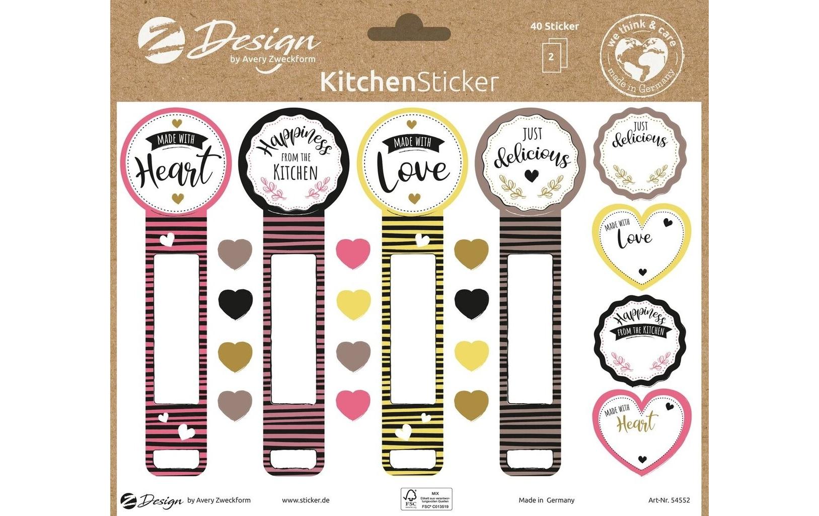 Z-Design Sticker A5 KÜCHE Siegelaufkl. 2Bg
