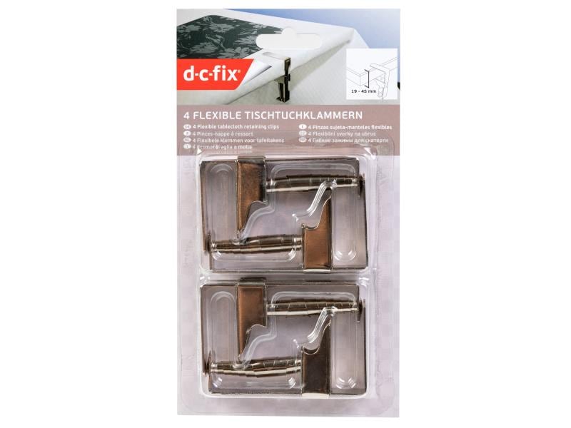 d-c-fix | d-c-table Tischtuchklammer 4er Set Multifit | Metall