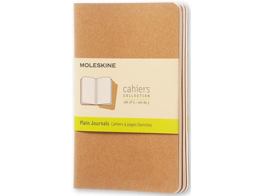 Moleskine | Notizbuch A6 | Blanko, Hellbraun, 3-teilig