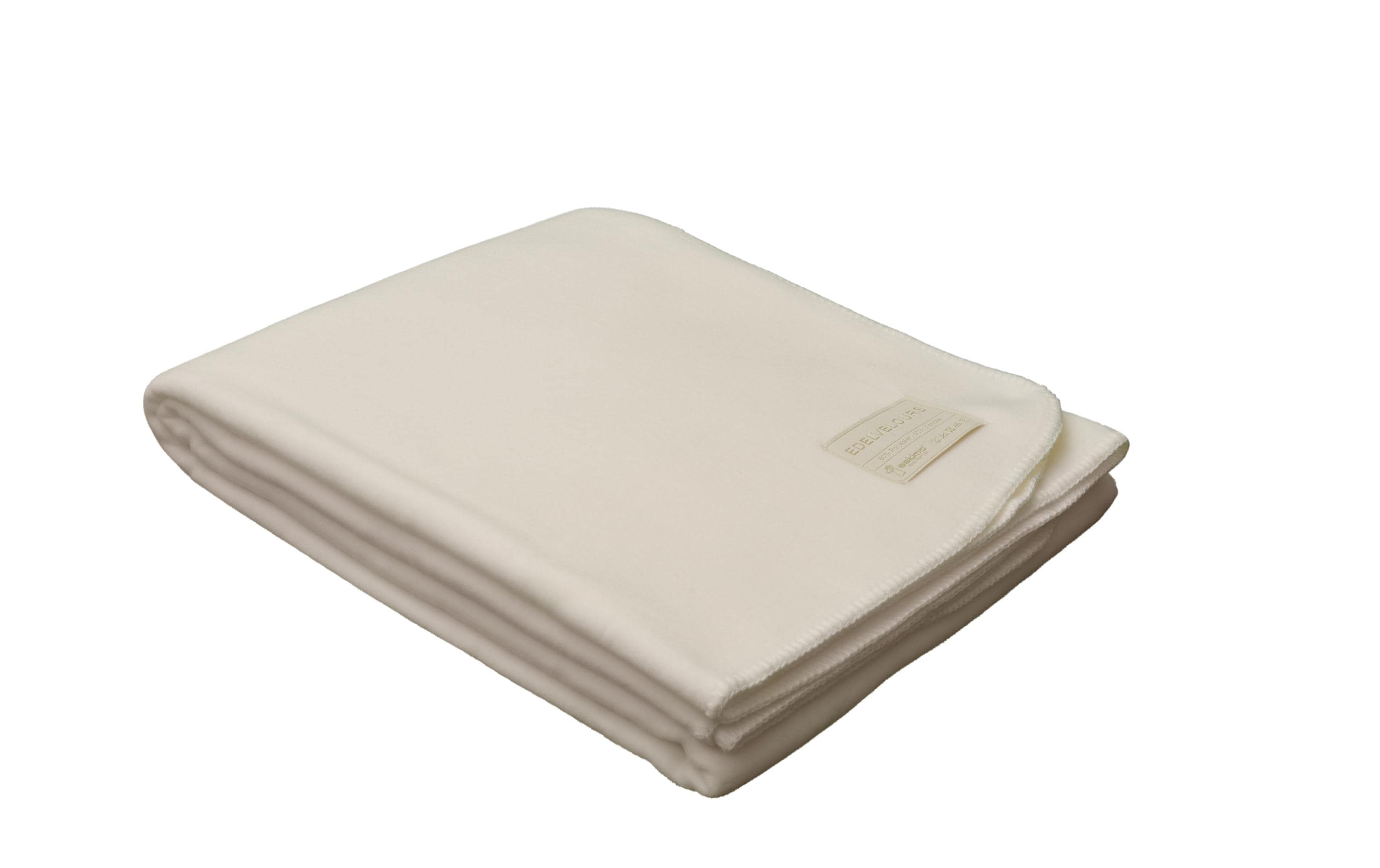 Eskimo, Decke Edelvelours Wollweiss, 150 x