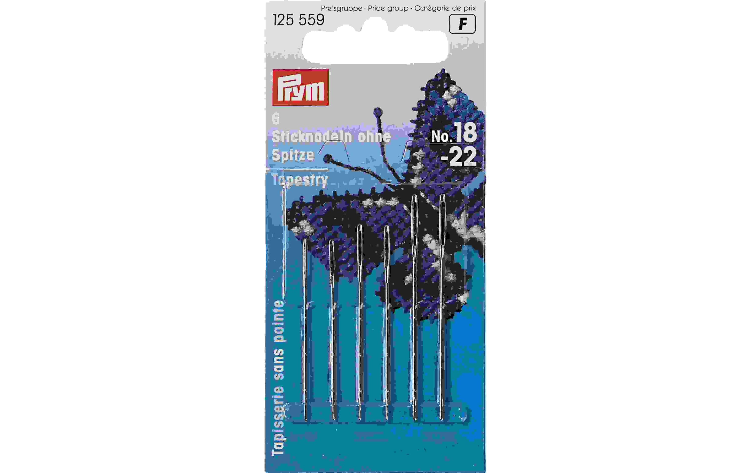 Prym Sticknadeln ohne Spitze, silber