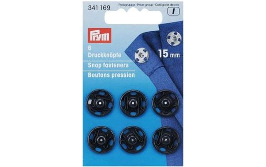 Prym Annähdruckknöpfe, schwarz, nickelfrei