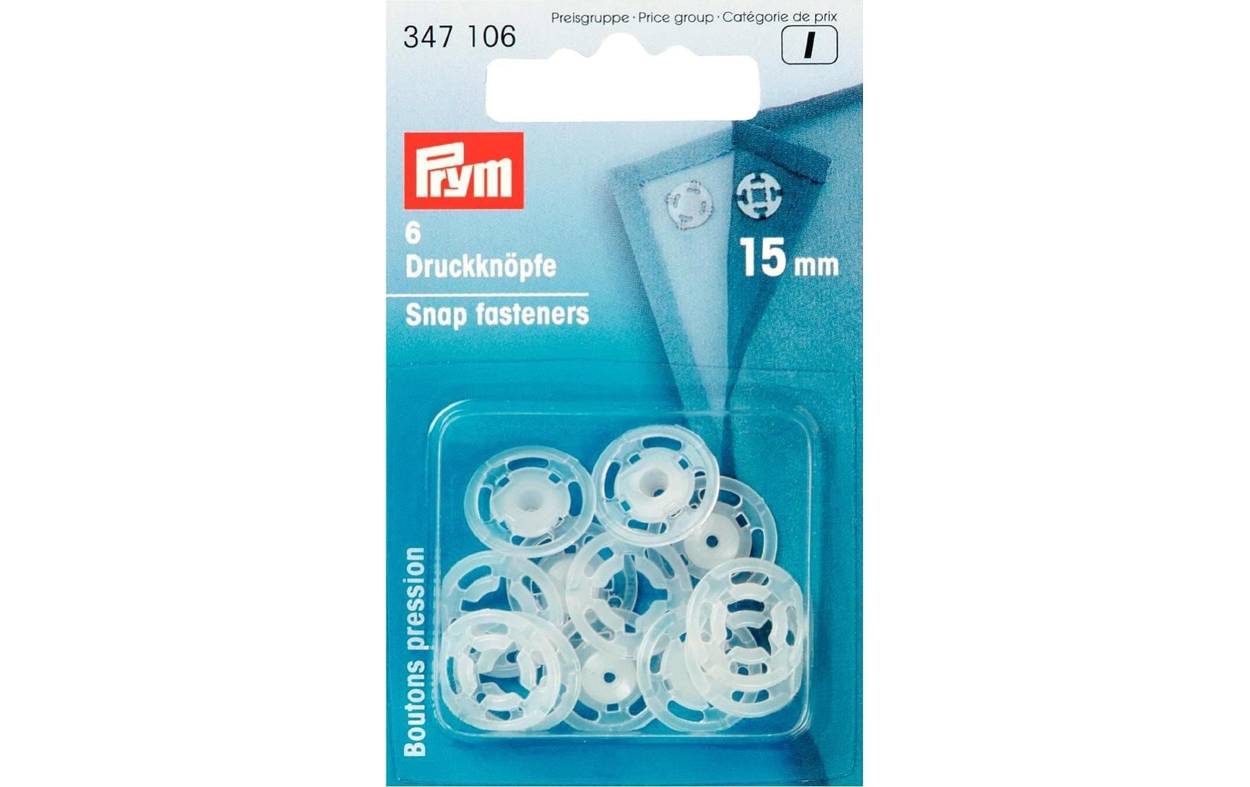 Prym Annähdruckknöpfe, transparent