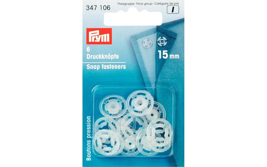 Prym Annähdruckknöpfe, transparent