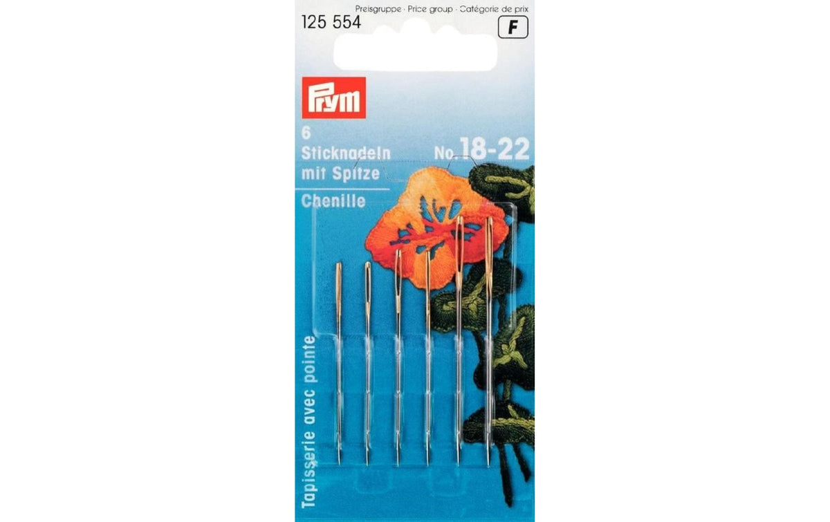 Prym Sticknadeln mit Spitze, silber