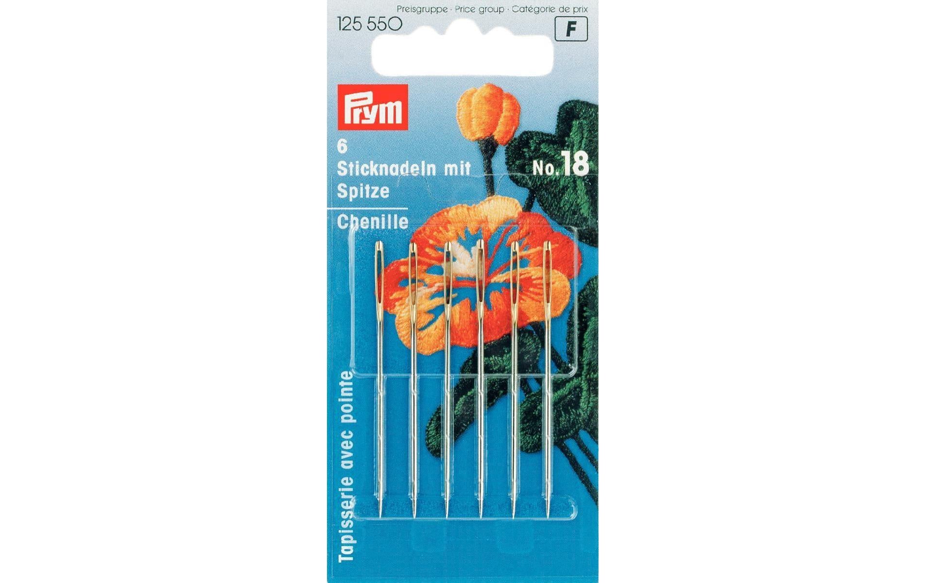 Prym Sticknadeln mit Spitze, silber