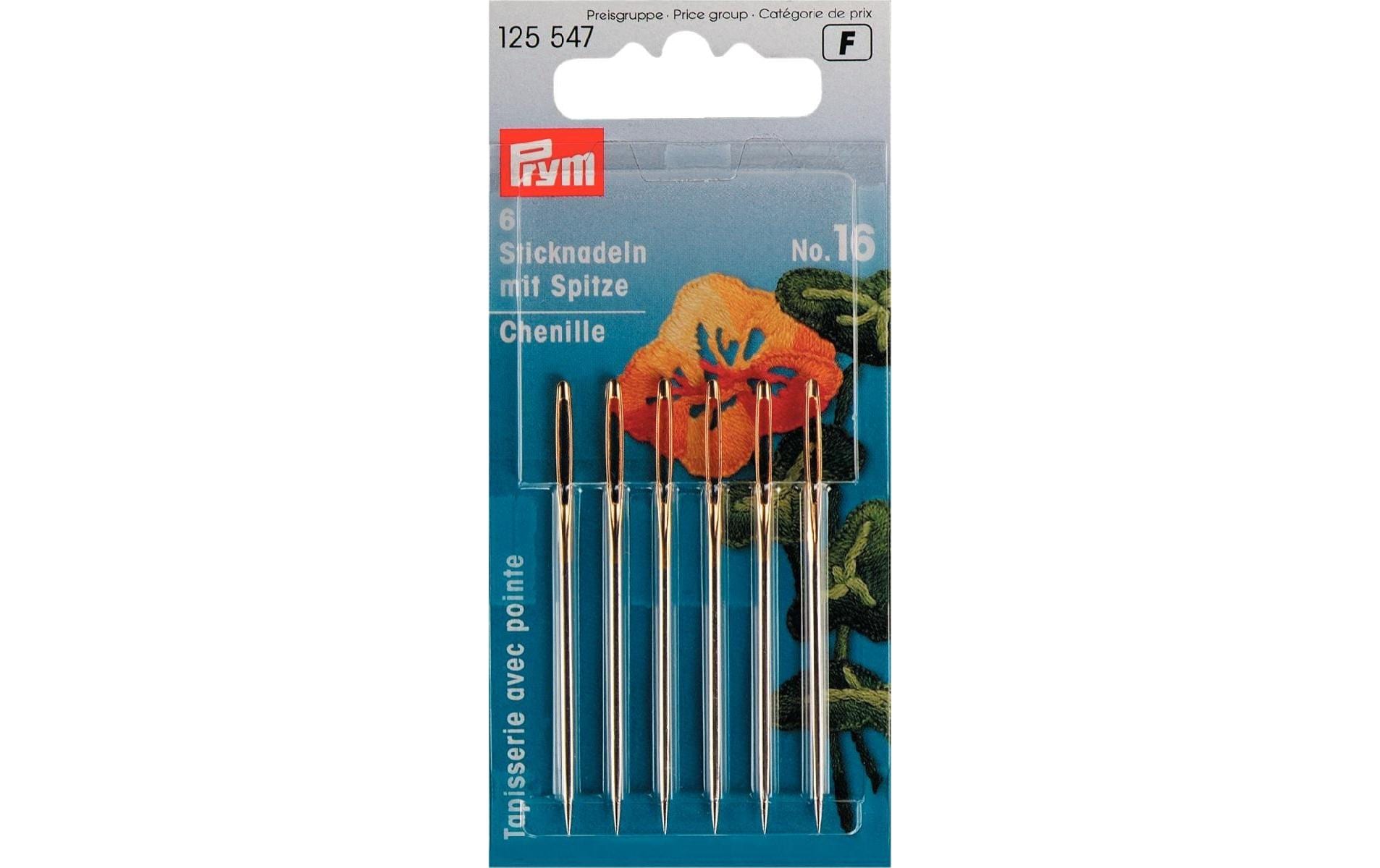 Prym Sticknadeln mit Spitze, silber