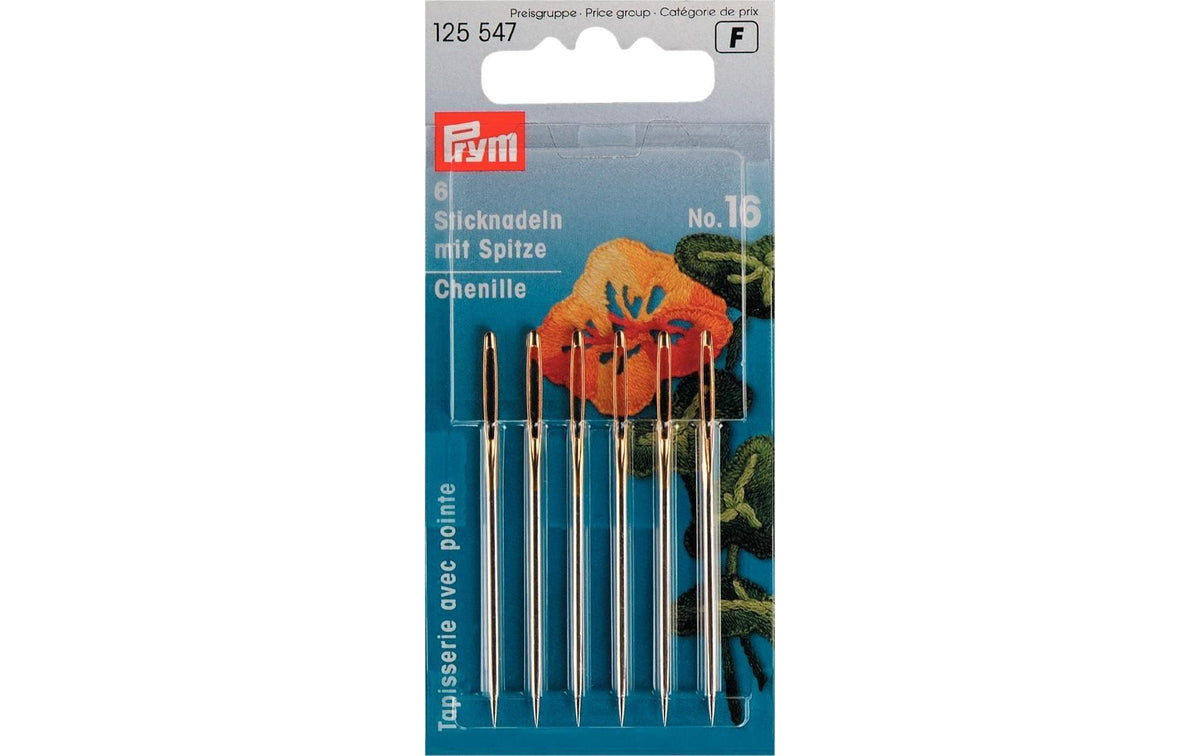 Prym Sticknadeln mit Spitze, silber