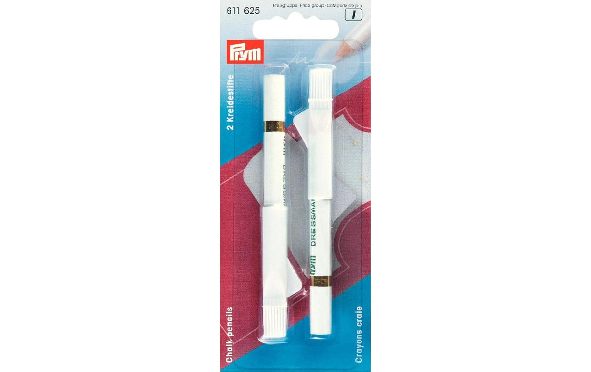 Prym Kreidestifte + Bürste, weiss