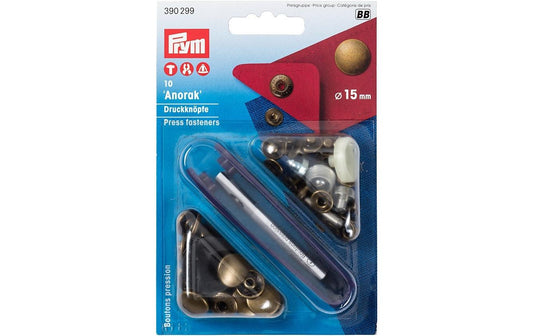Prym Druckknöpfe Anorak, altmessing