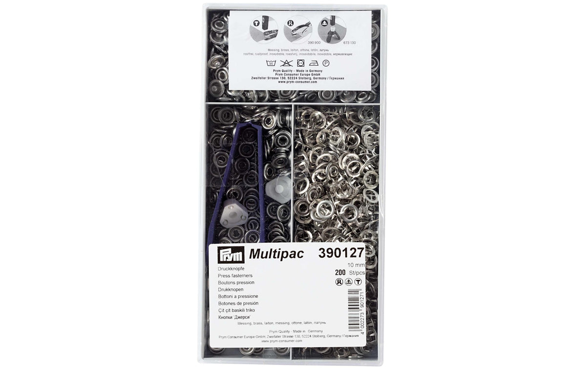 Prym Druckknöpfe Jersey Ring, silber