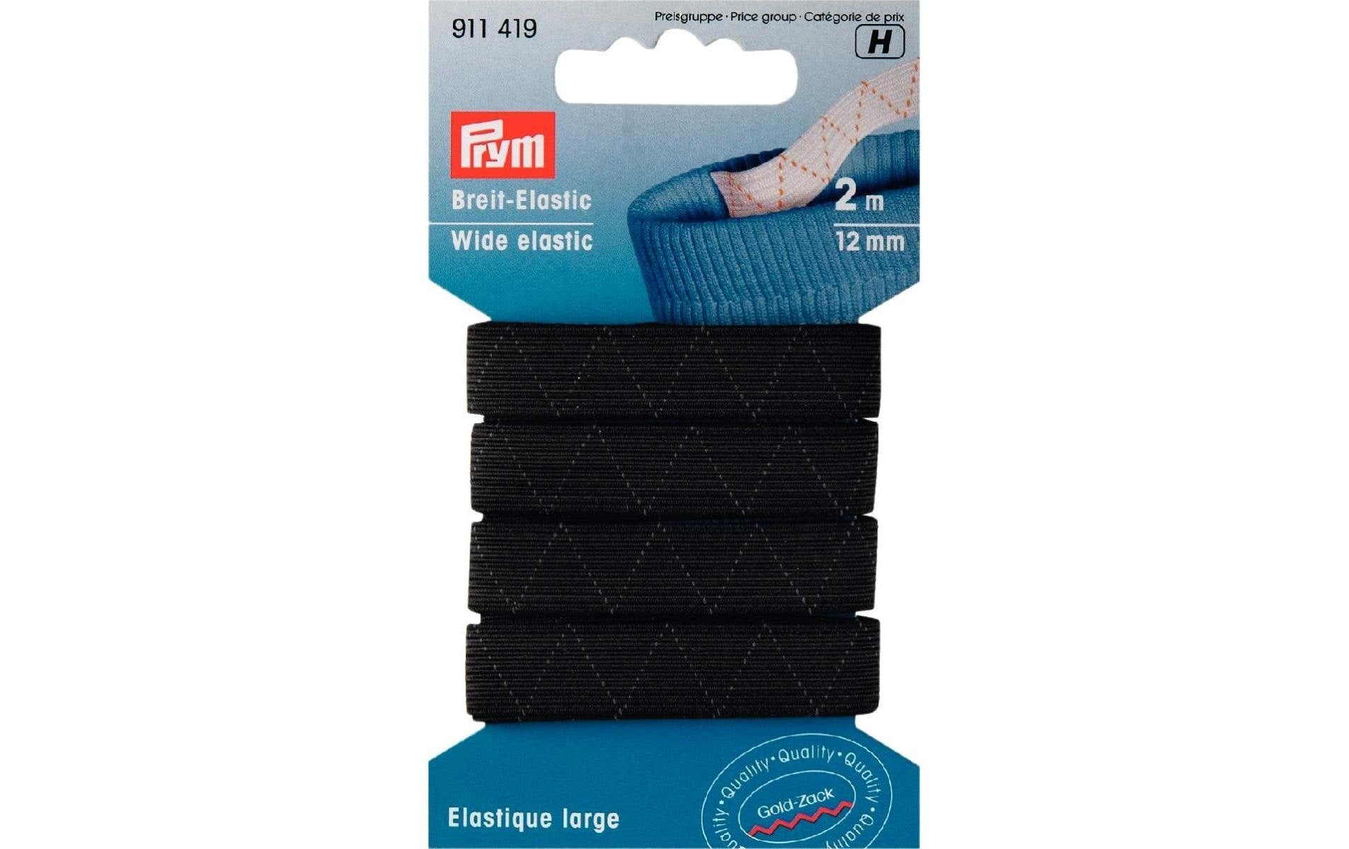 Prym, Elastikband Standard 12 mm, Schwarz