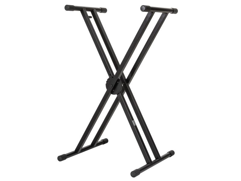 Bemero | KS-8020BK Keyboardständer | X-Stand, doppelt verstrebt, Höhe: 680-980mm