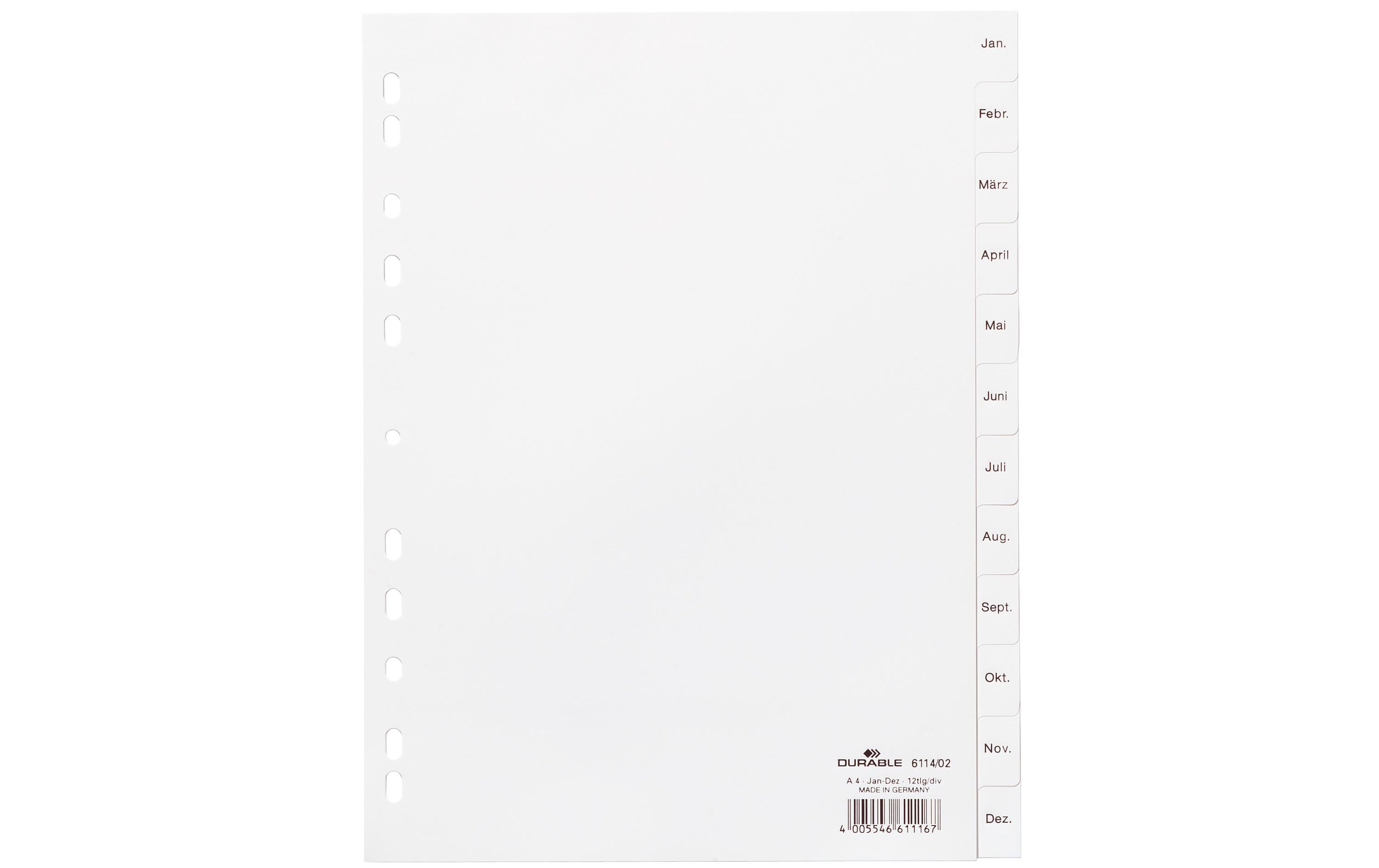 Durable Register PP geprägt JAN-DEZ