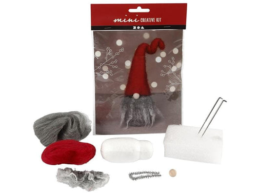 Creativ Company | Bastelset Mini Zwerg grau | Mitbringsel oder für den Adventskalender