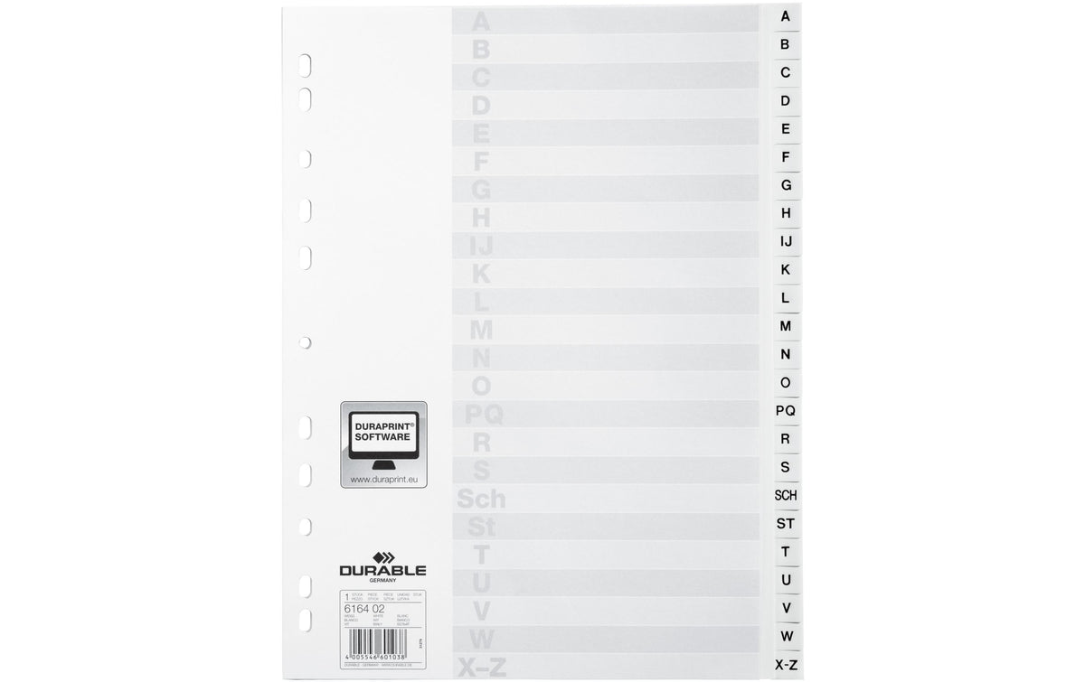 Durable Register PP geprägt A-Z 24-teilig