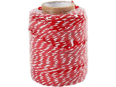 Creativ Company | Baumwollkordel rot weiss | 50 m, 1.1 mm