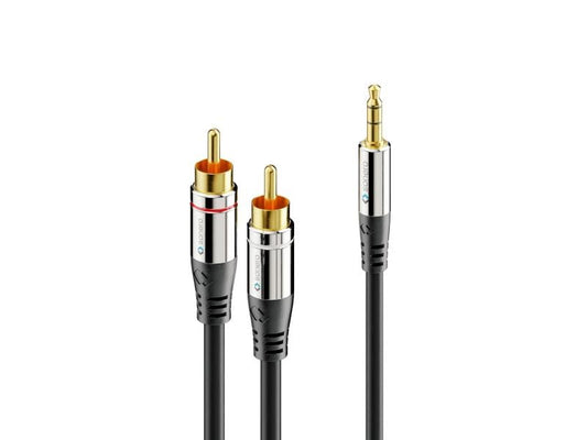 sonero | 2x Cinch auf 3.5mm Audio Kabel | 15.00m, Stecker <-> Stecker