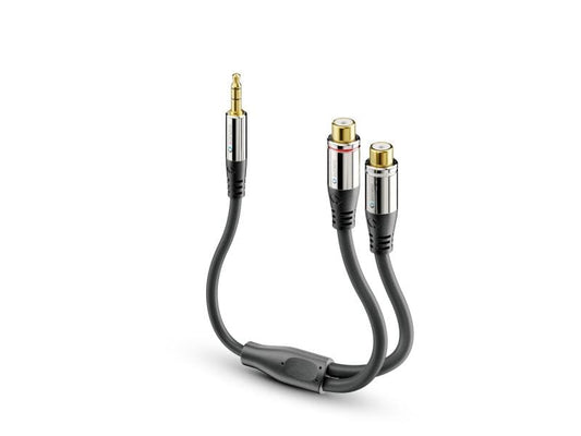 sonero | 3.5mm auf 2x Cinch Audio Adapter | 0.25m, 3.5mm Stecker <-> 2x Cinch Buchse
