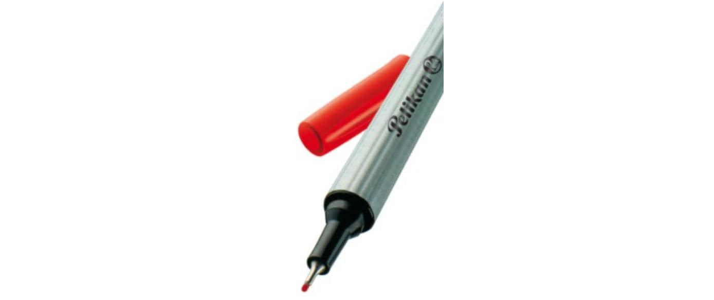 Pelikan, Fineliner 96 0.4 mm, Rot/Silber