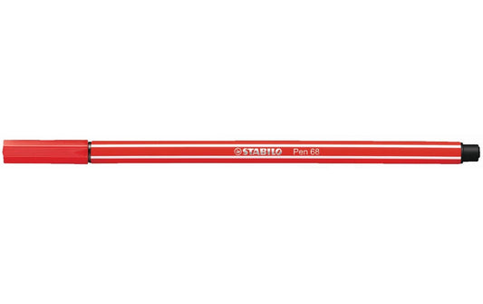 STABILO | Faserschreiber Pen 68 | 1 Stück, Strichstärke: 1 mm, Karmin