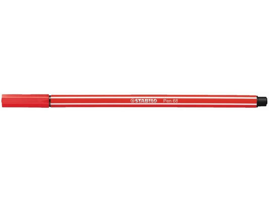 STABILO | Faserschreiber Pen 68 | 1 Stück, Strichstärke: 1 mm, Karmin