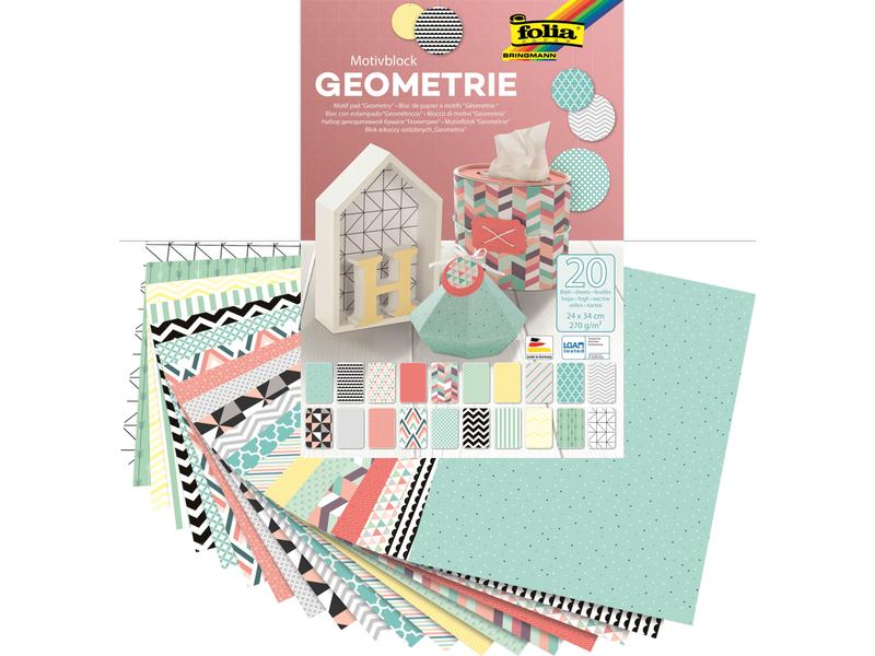 Folia | Motivblock 20 Blatt | Geometrie