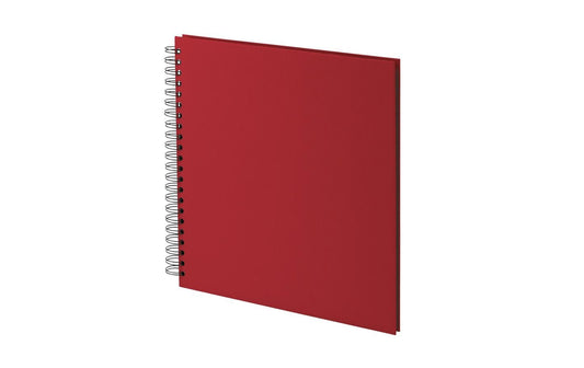 Rössler | Fotoalbum Spiralbindung rot | 29 cm x 29 xm, 60 schwarze Seiten